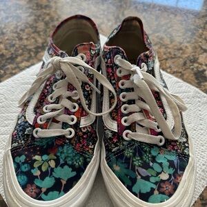 Vans Old Skool Garden Floral Skate Shoes WM 8.5 M 7.0